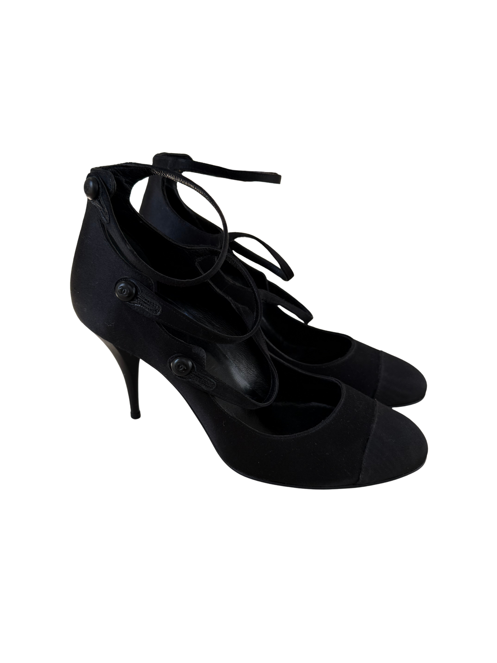 Chanel Satin Heels 38