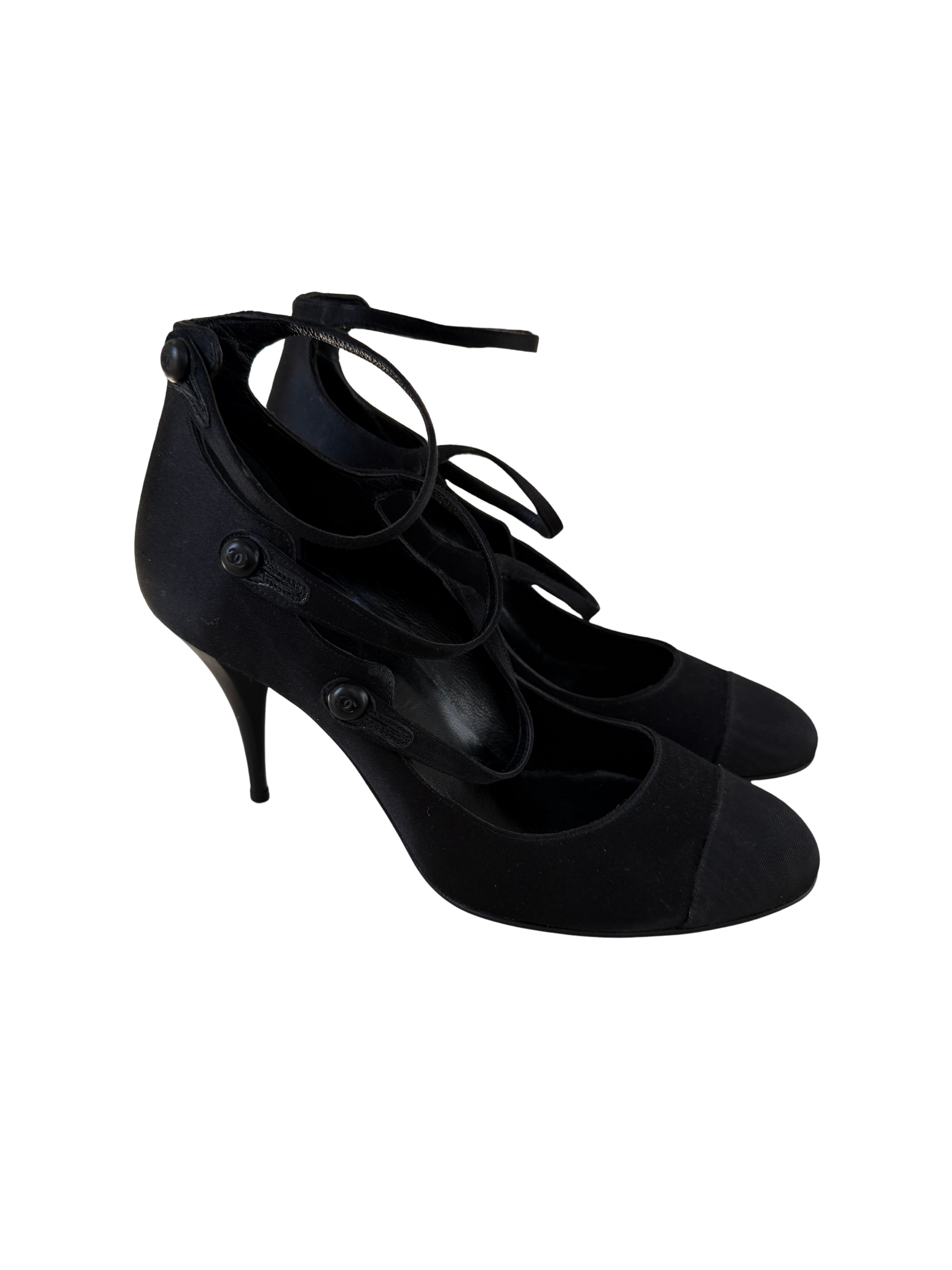 Chanel Satin Heels 38