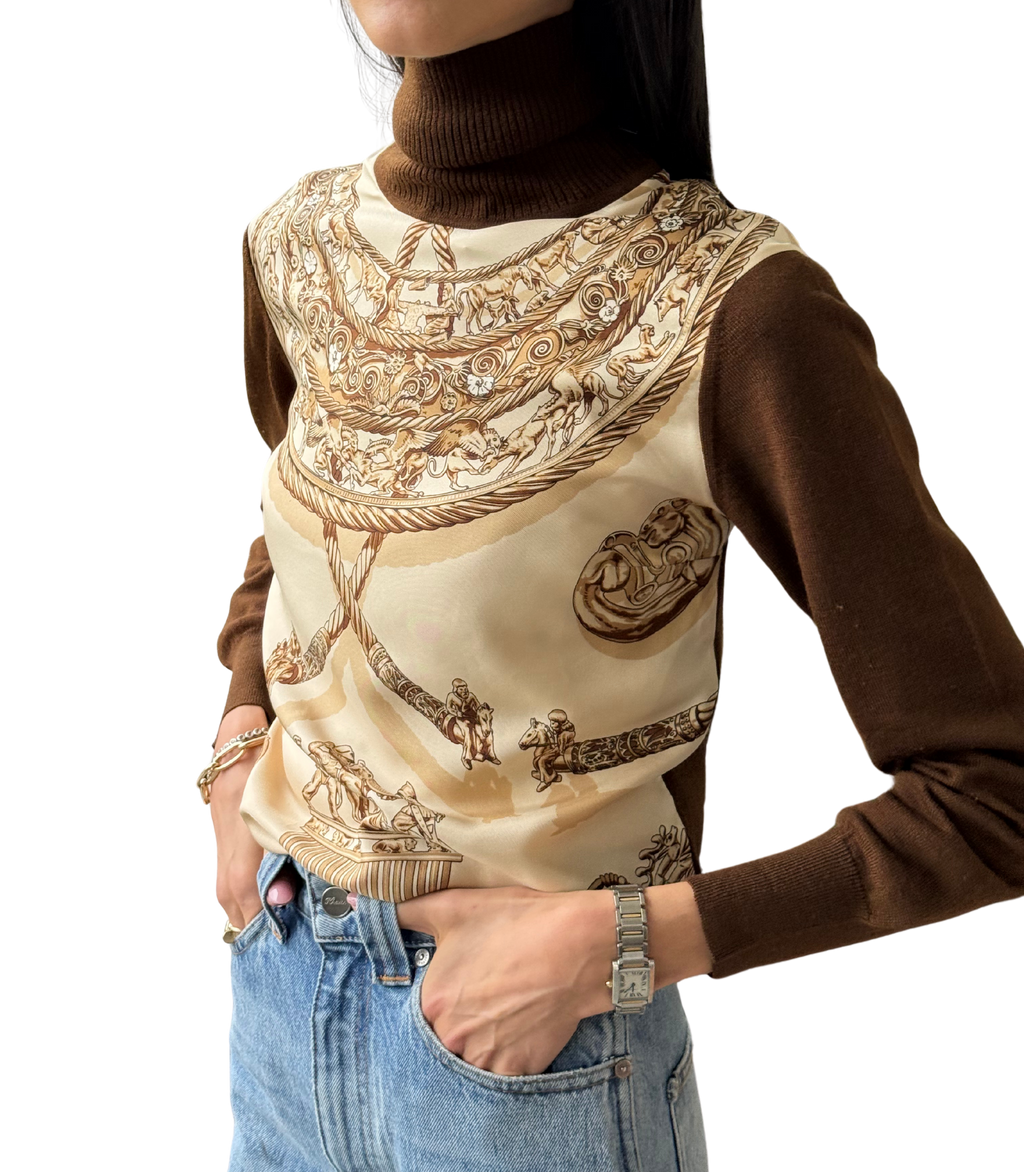 Hermes Silk Turtleneck Sweater