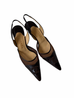 Chanel Vintage Mesh CC Slingback Heels