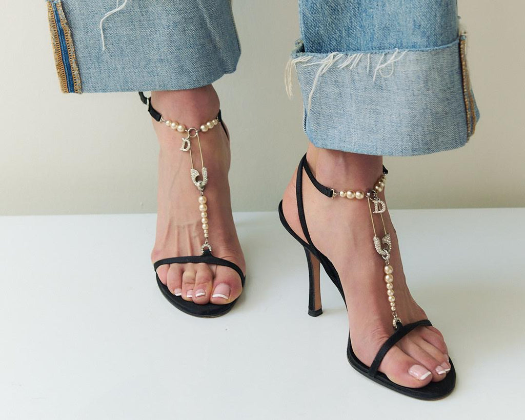 Dior John Galliano SS 2004 Satin Pearl Heels