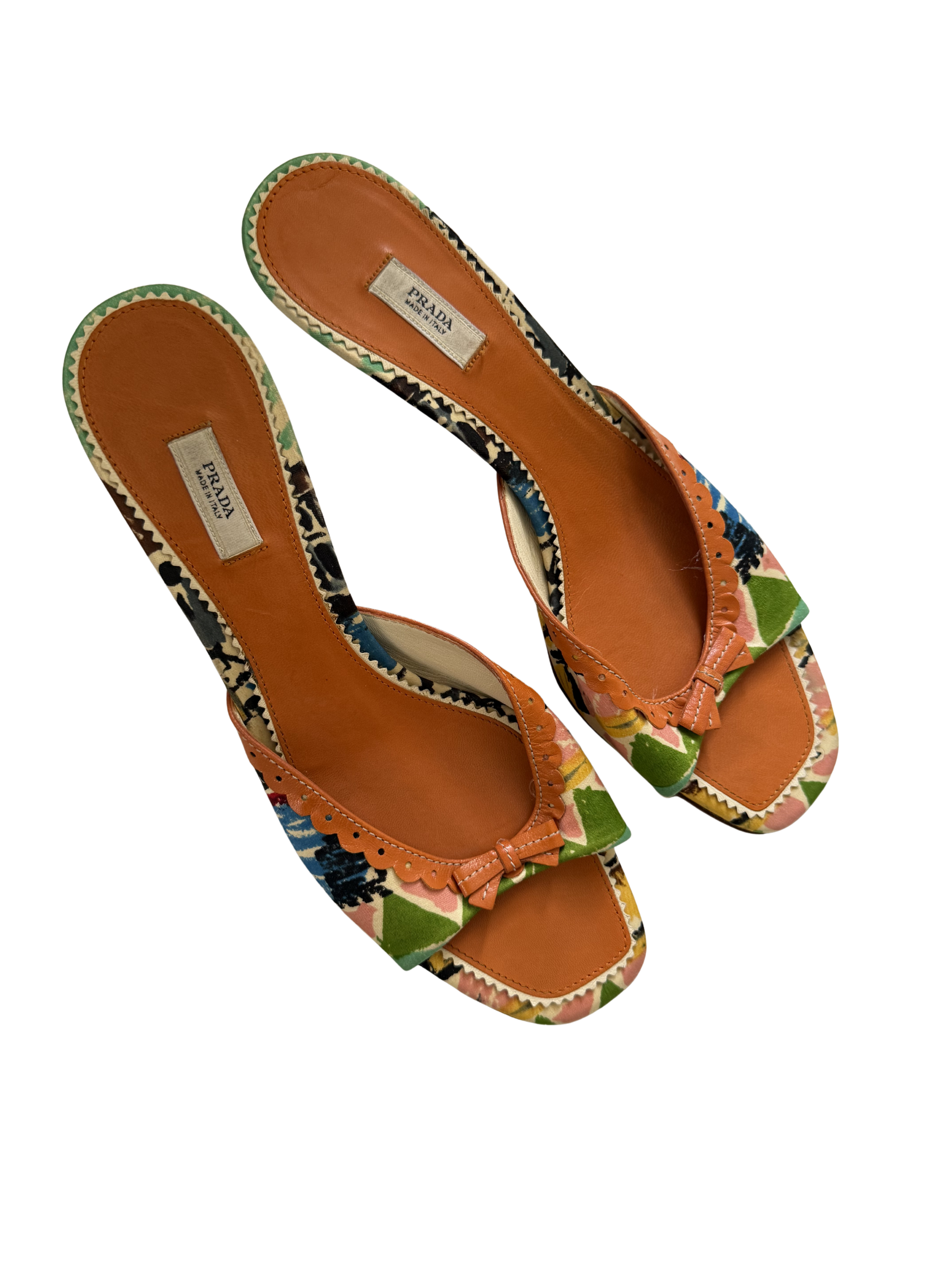 Prada Floral Kitten Heels