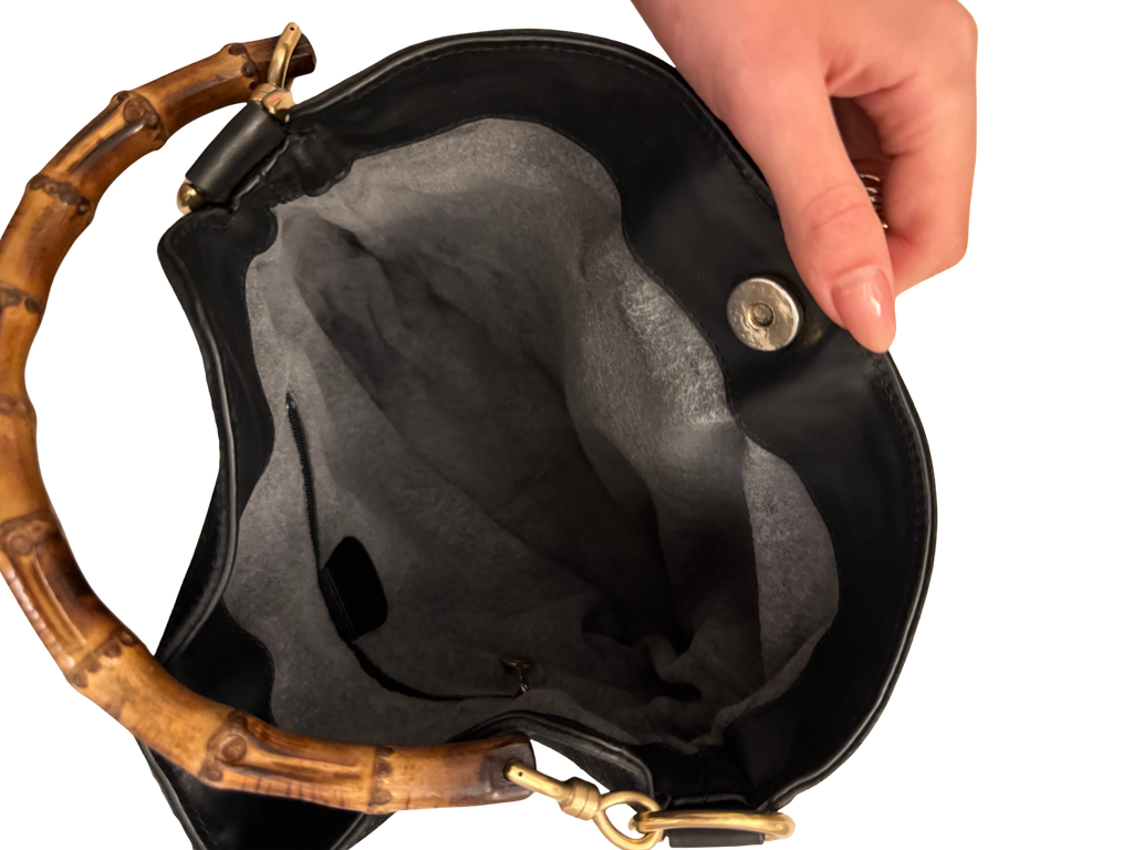 Gucci Bamboo Suede Shoulder Bag