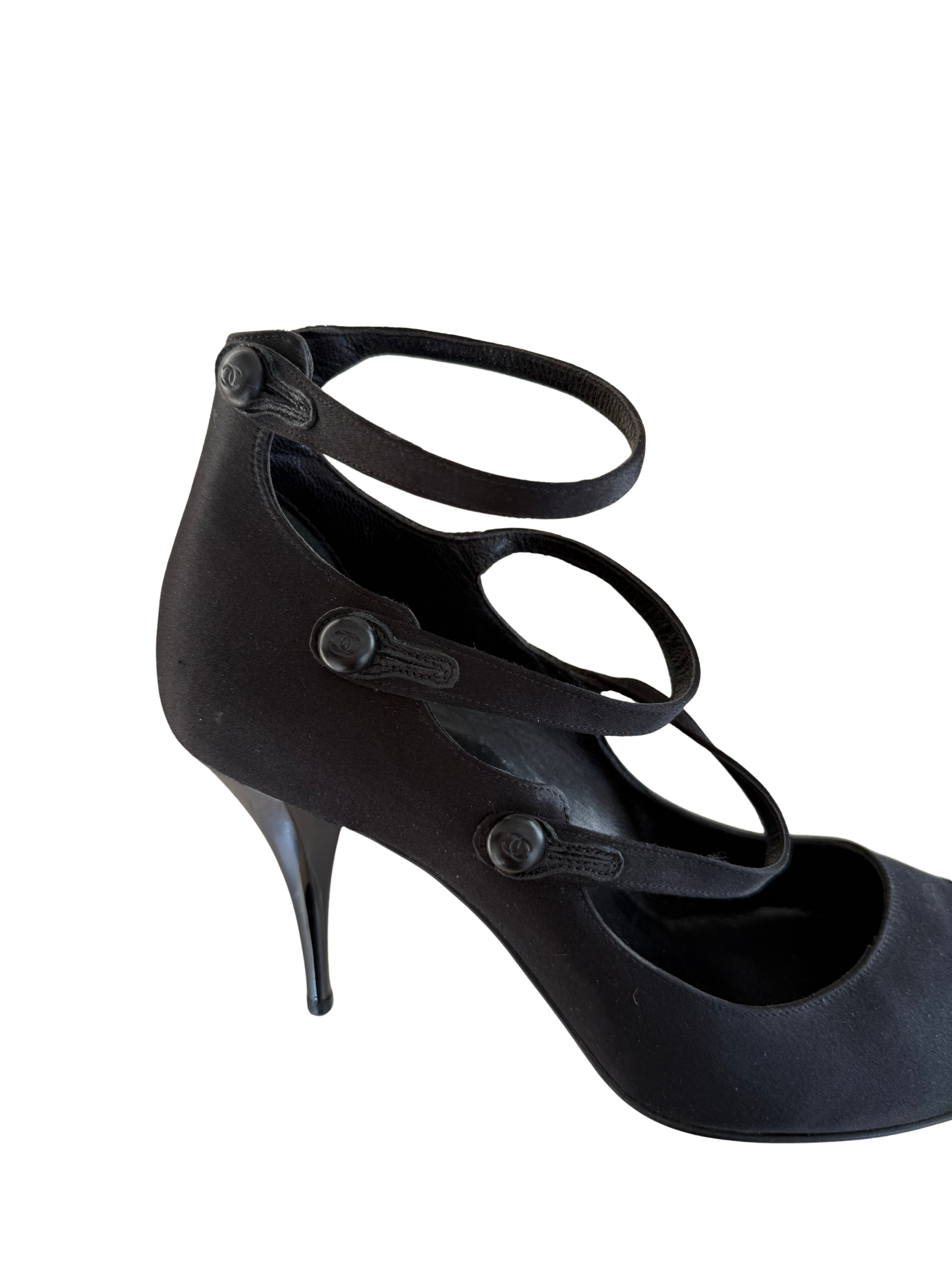 Chanel Satin Heels 38