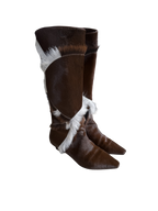 Ferragamo Ponyhair Knee High Boots