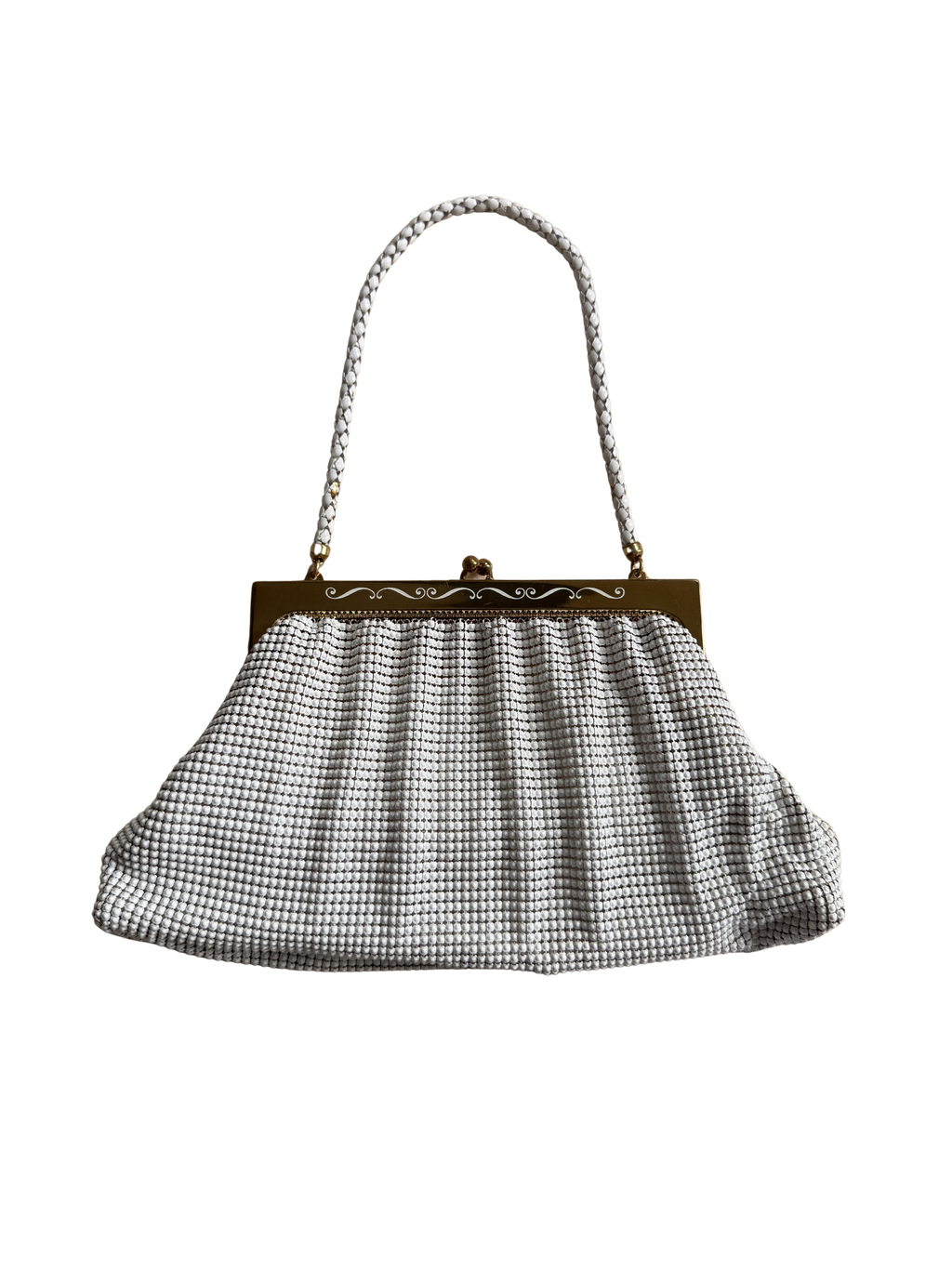Whiting & Davis Ivory Mesh Purse