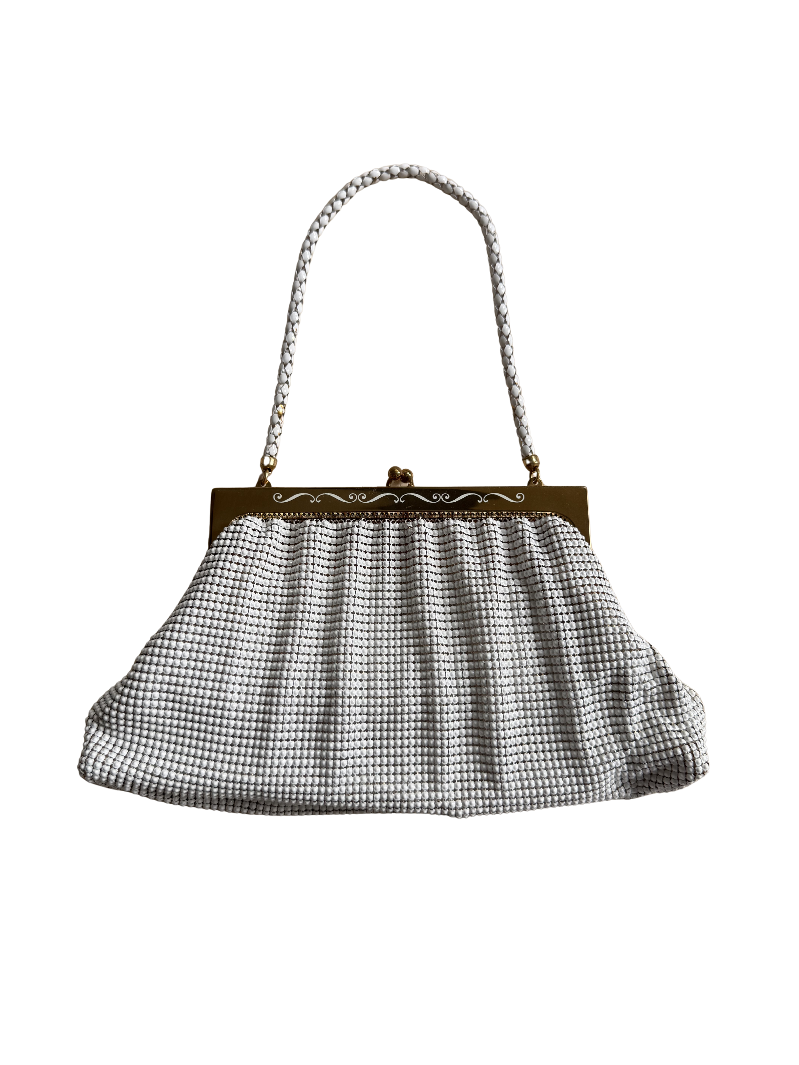 Whiting & Davis Ivory Mesh Purse