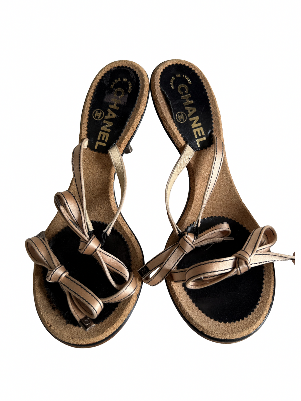 Chanel Satin Bow Heels