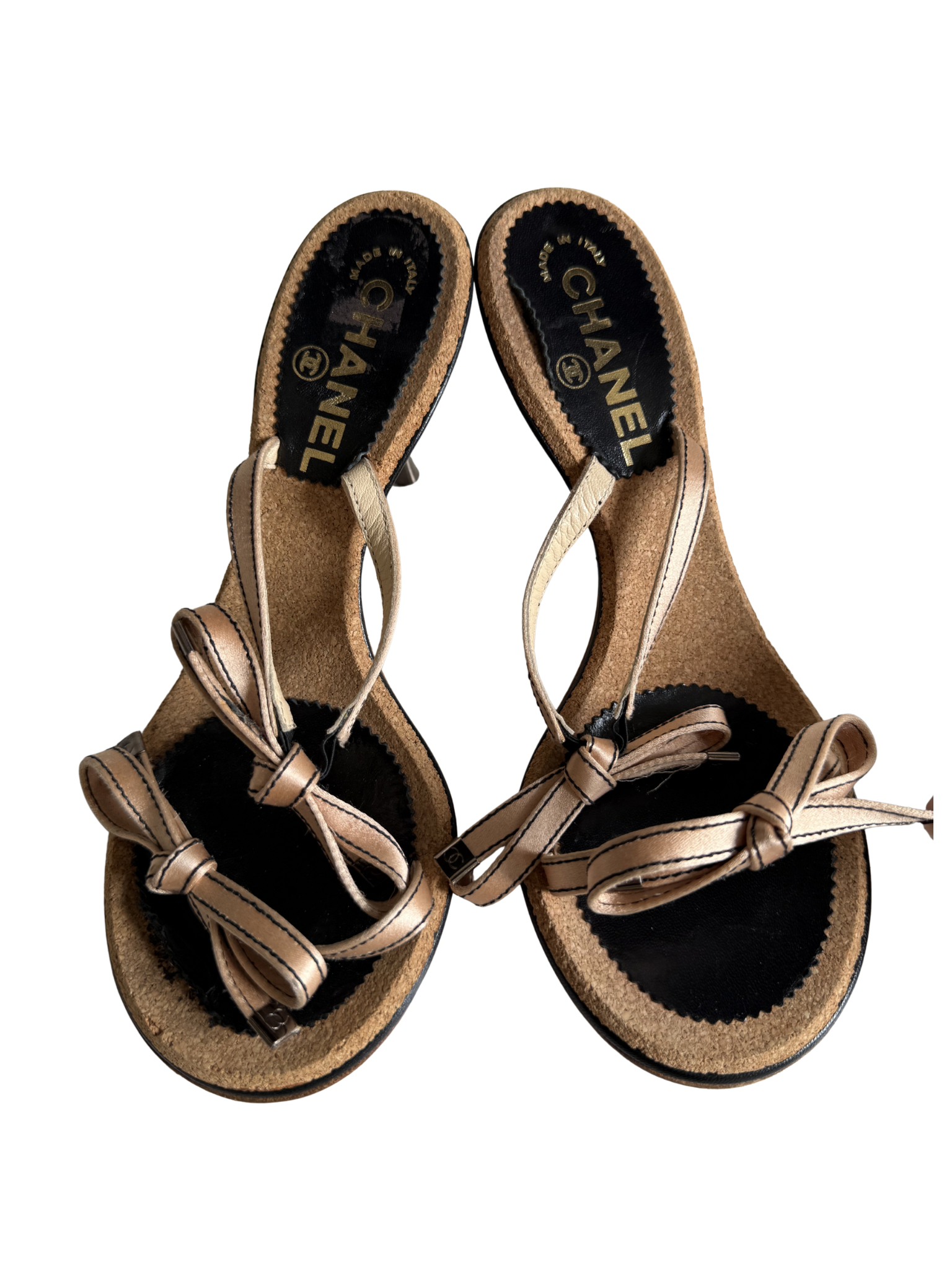 Chanel Satin Bow Heels
