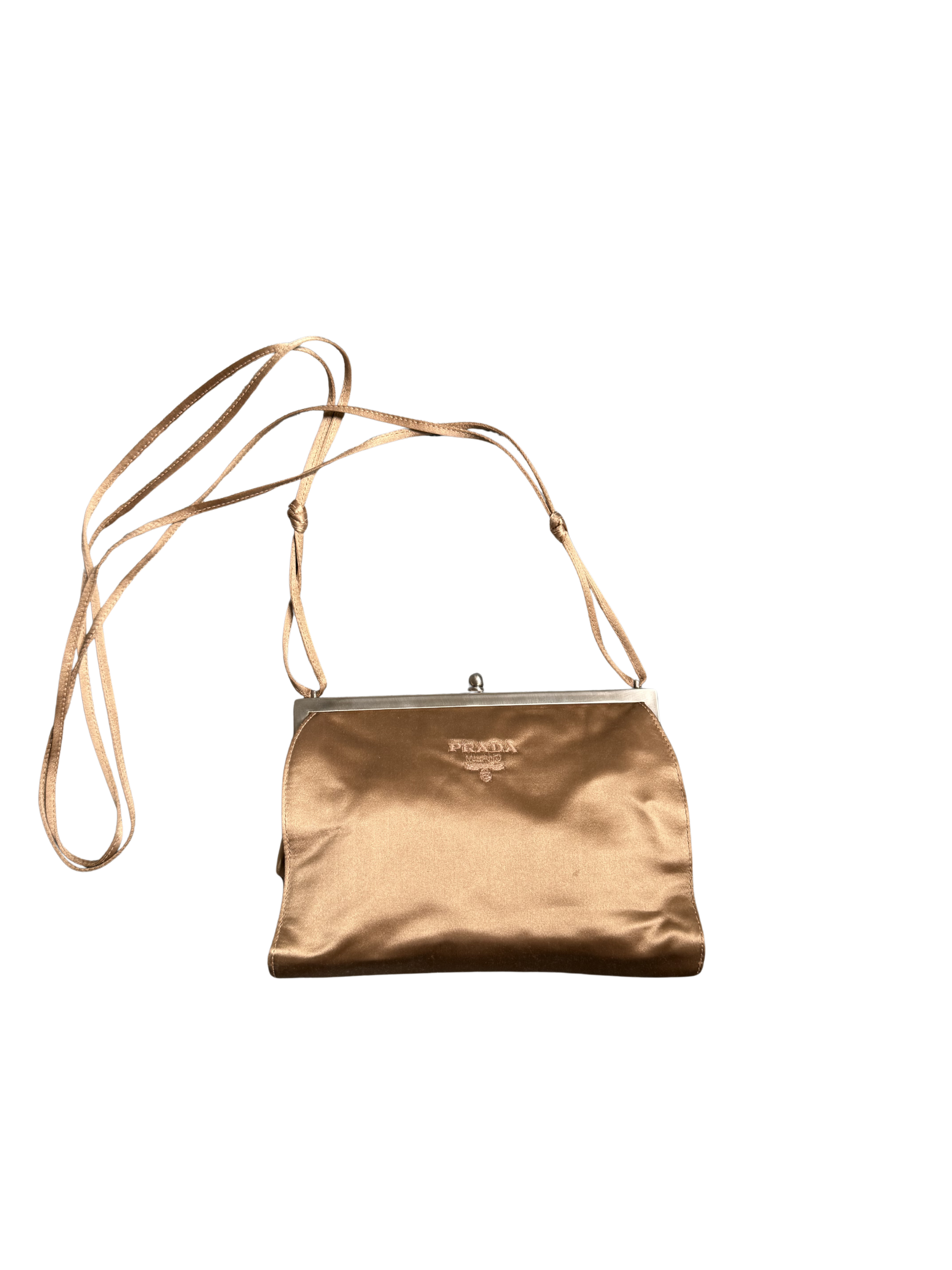 Prada Pink Satin Shoulder Bag