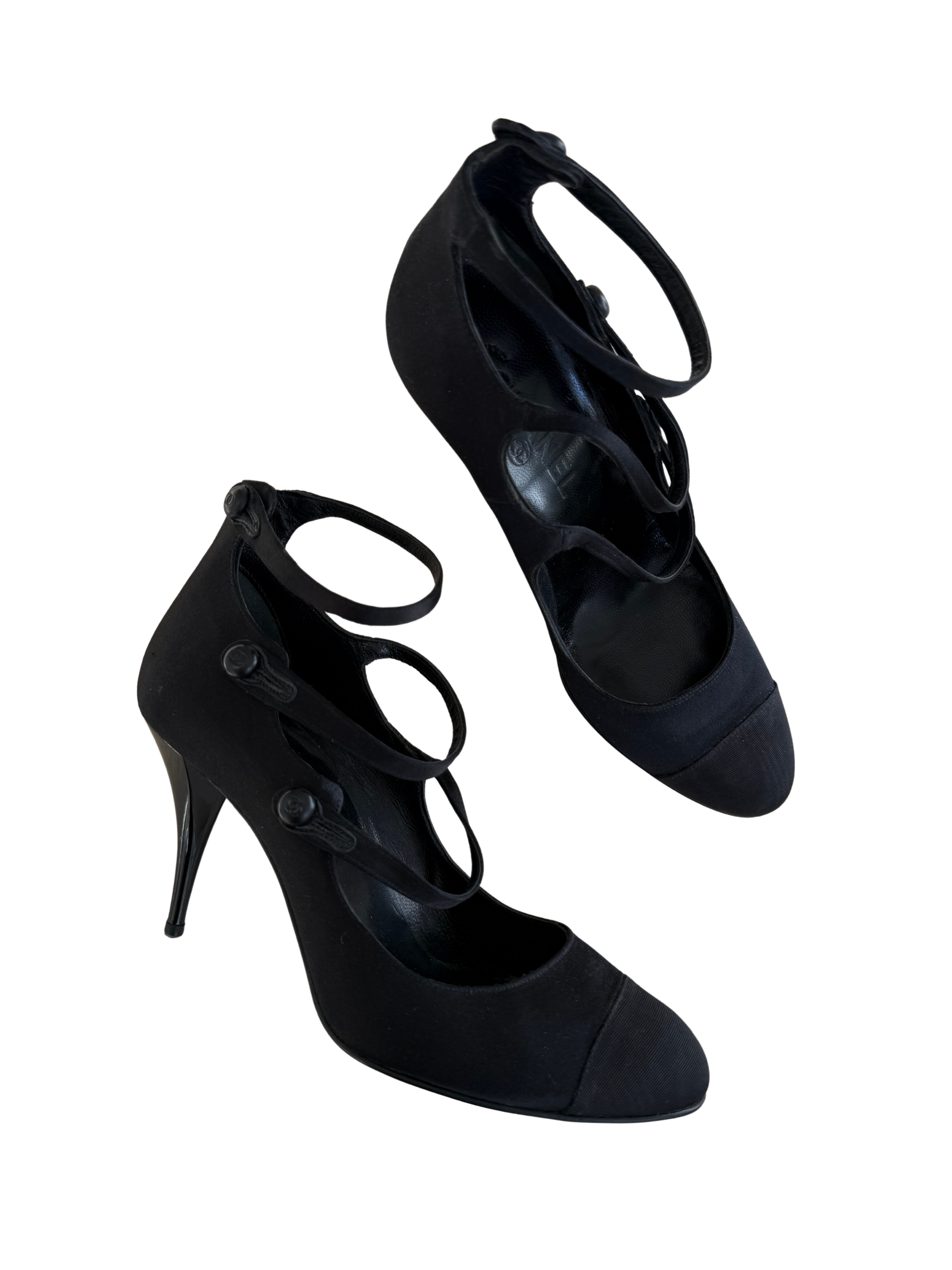 Chanel Satin Heels 38