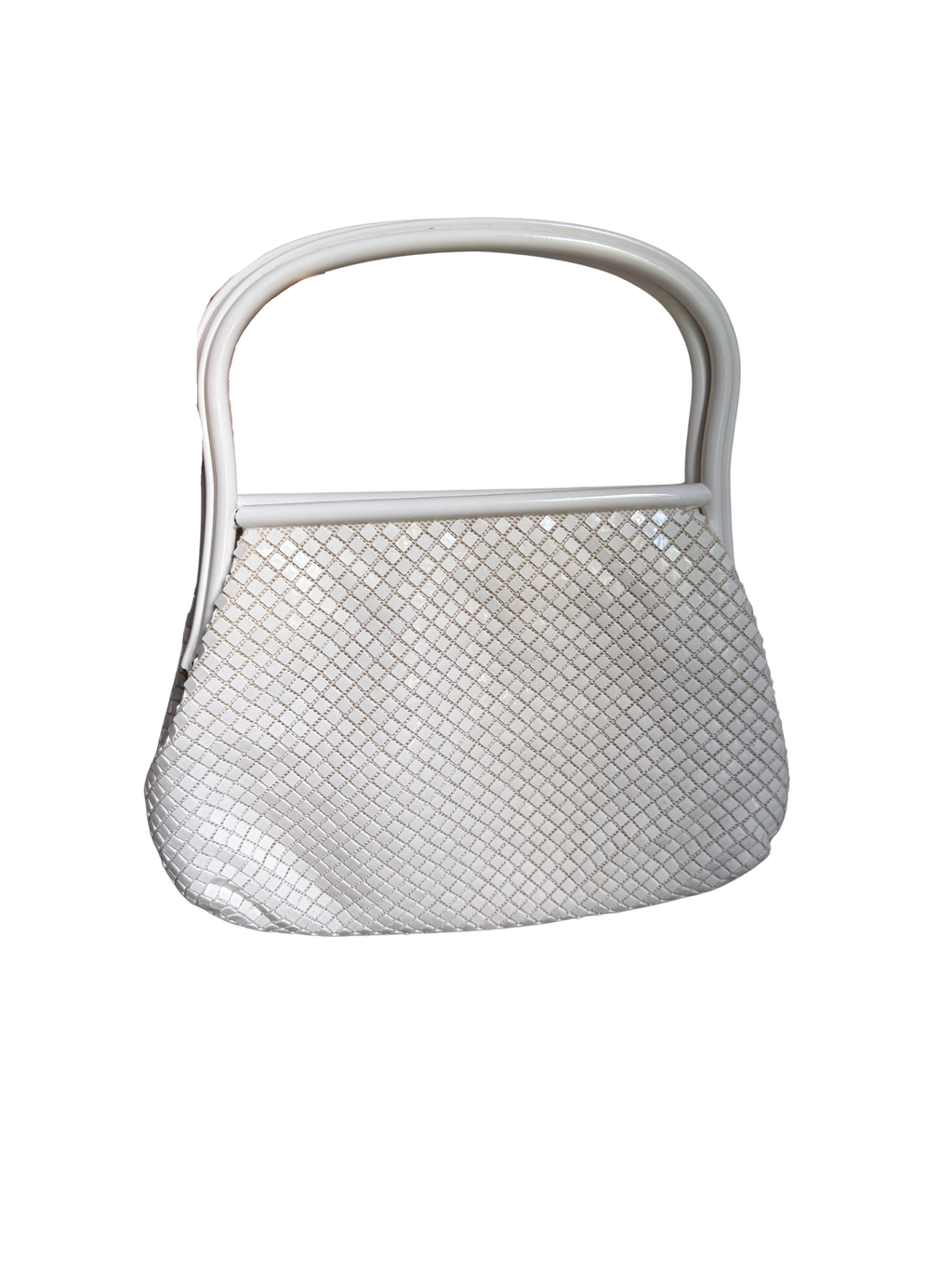 Vintage 1950’s White Lacquer Top Handle Bag