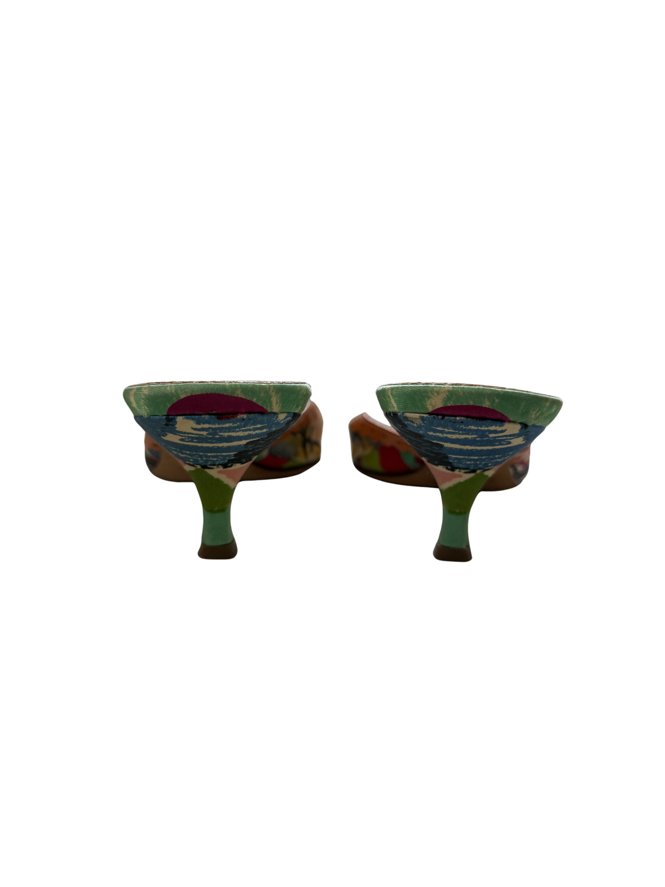 Prada Floral Kitten Heels