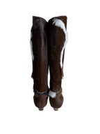 Ferragamo Ponyhair Knee High Boots