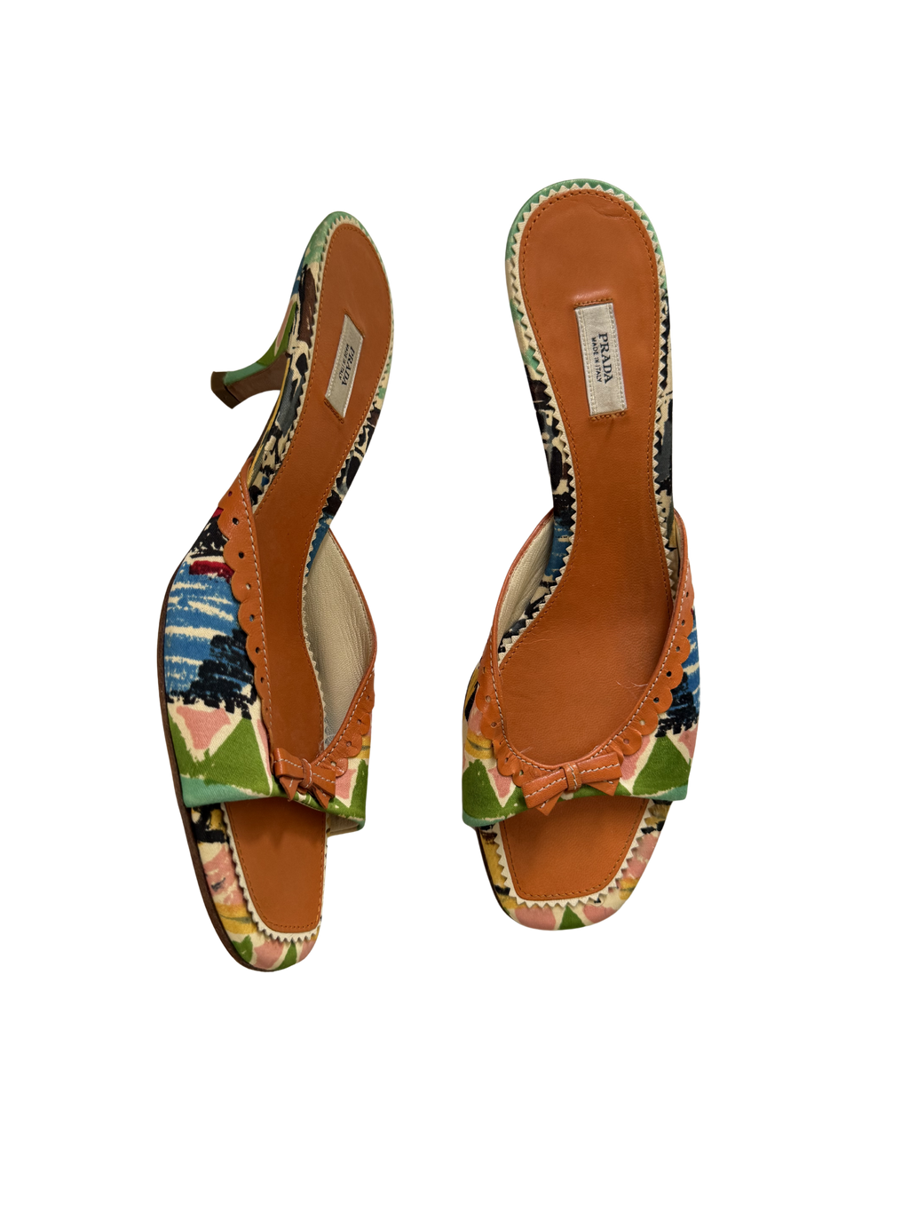 Prada Floral Kitten Heels
