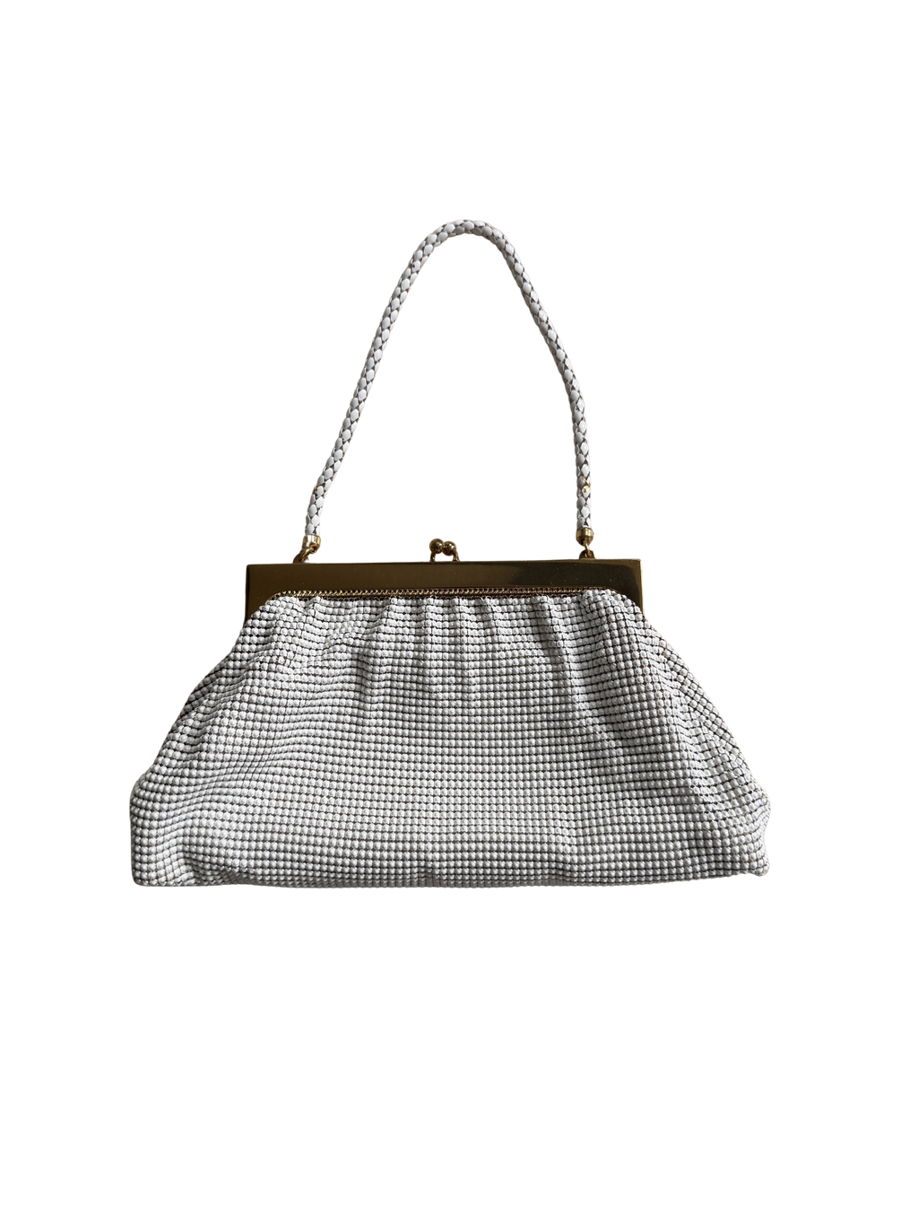 Whiting & Davis Ivory Mesh Purse
