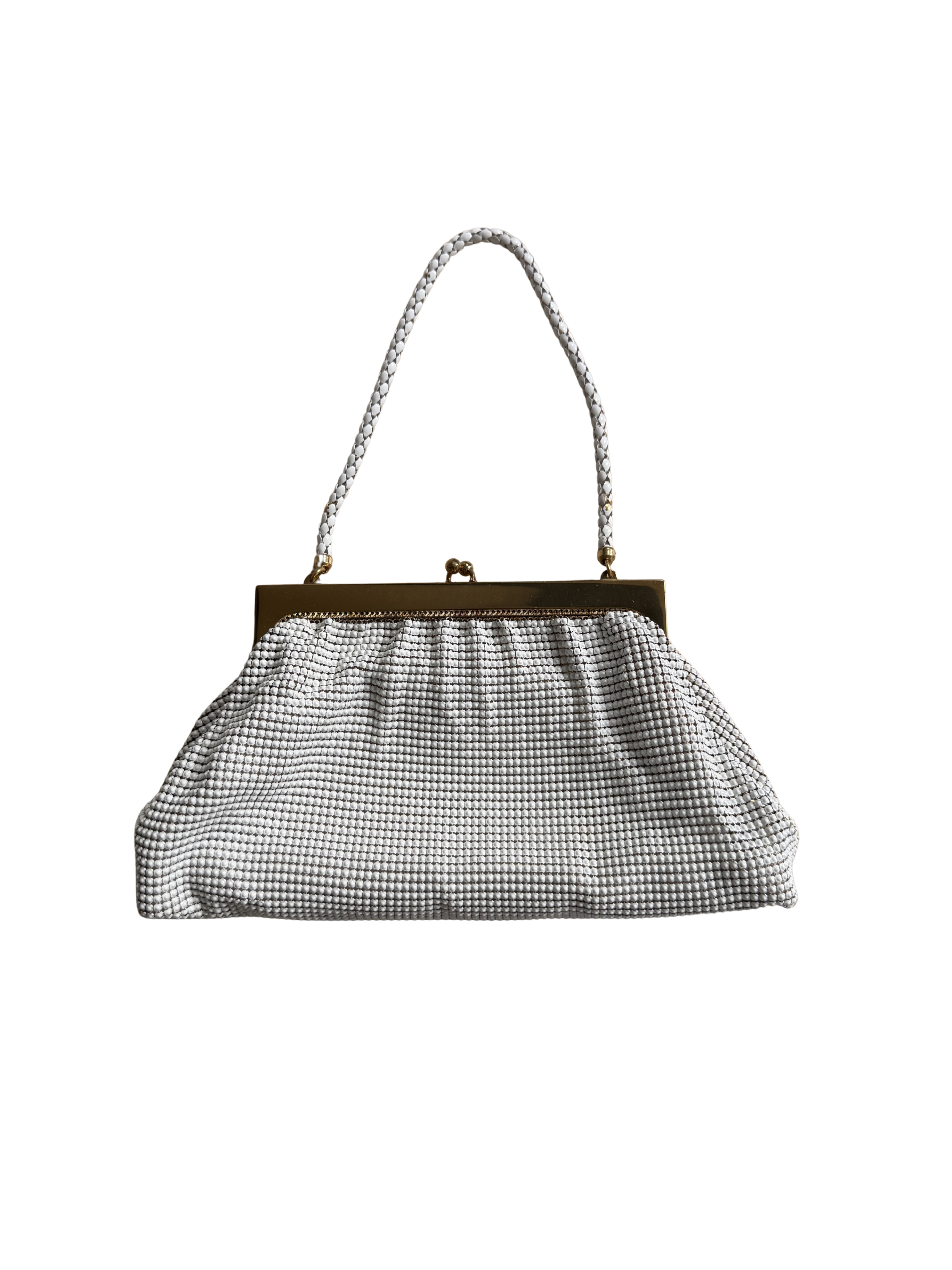 Whiting & Davis Ivory Mesh Purse