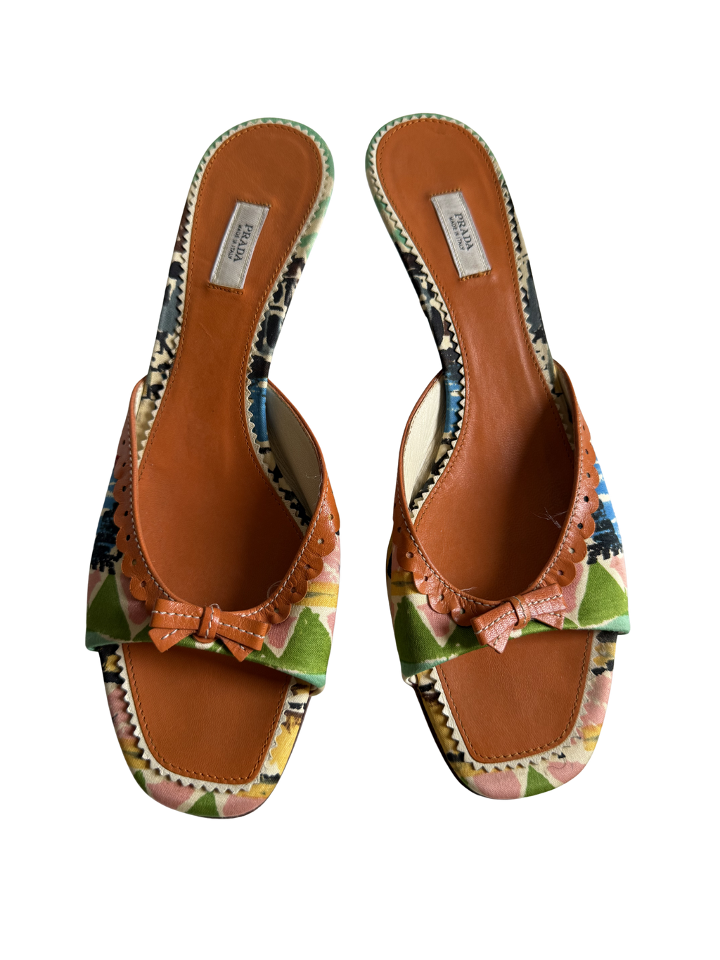 Prada Floral Kitten Heels