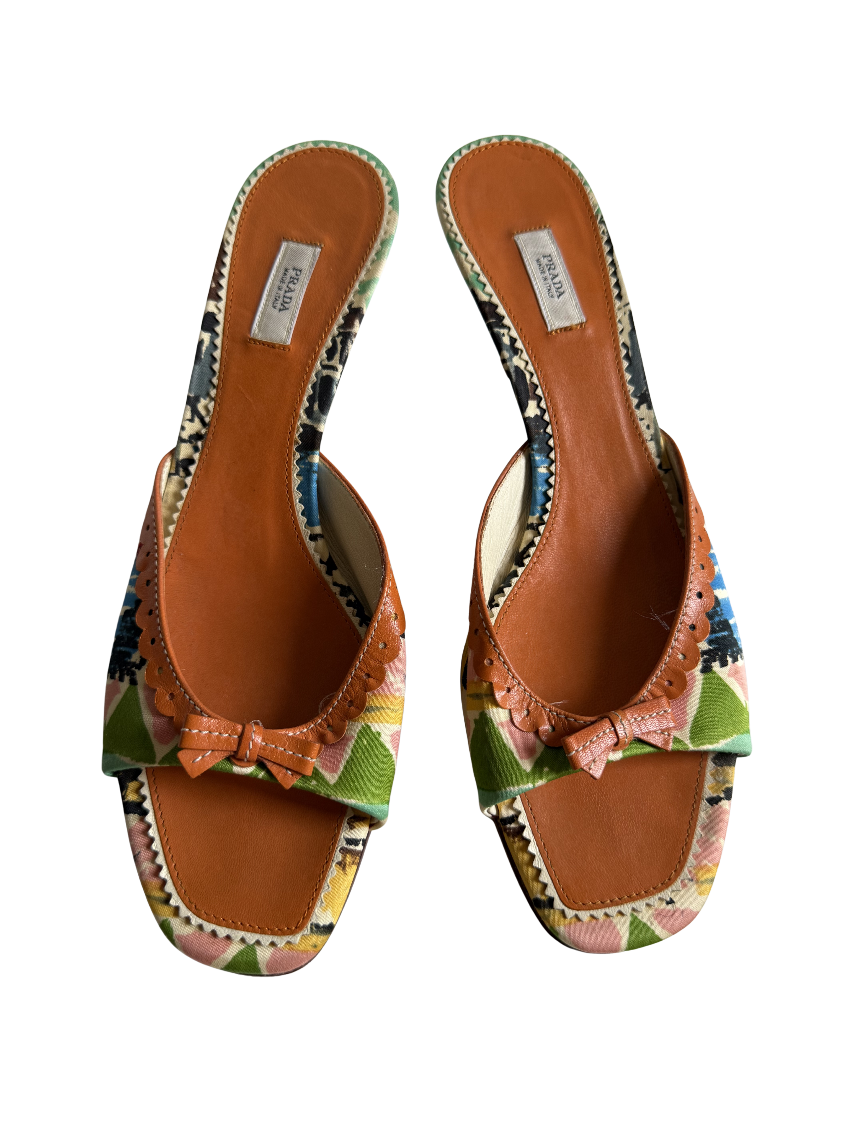 Prada Floral Kitten Heels