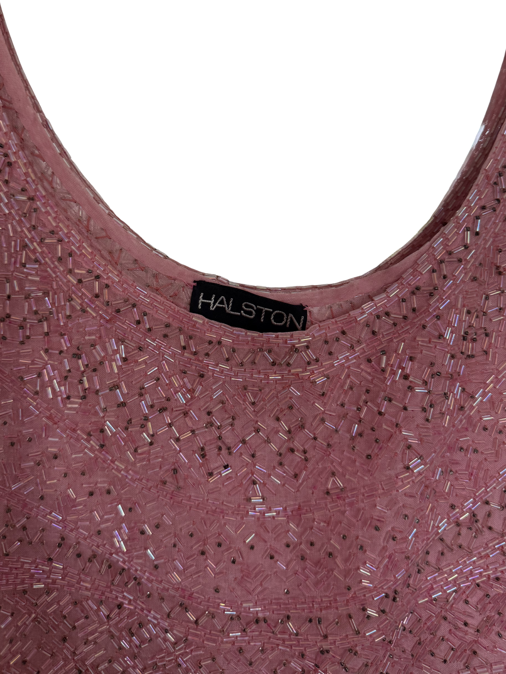 Halston 1970s Beaded Dress