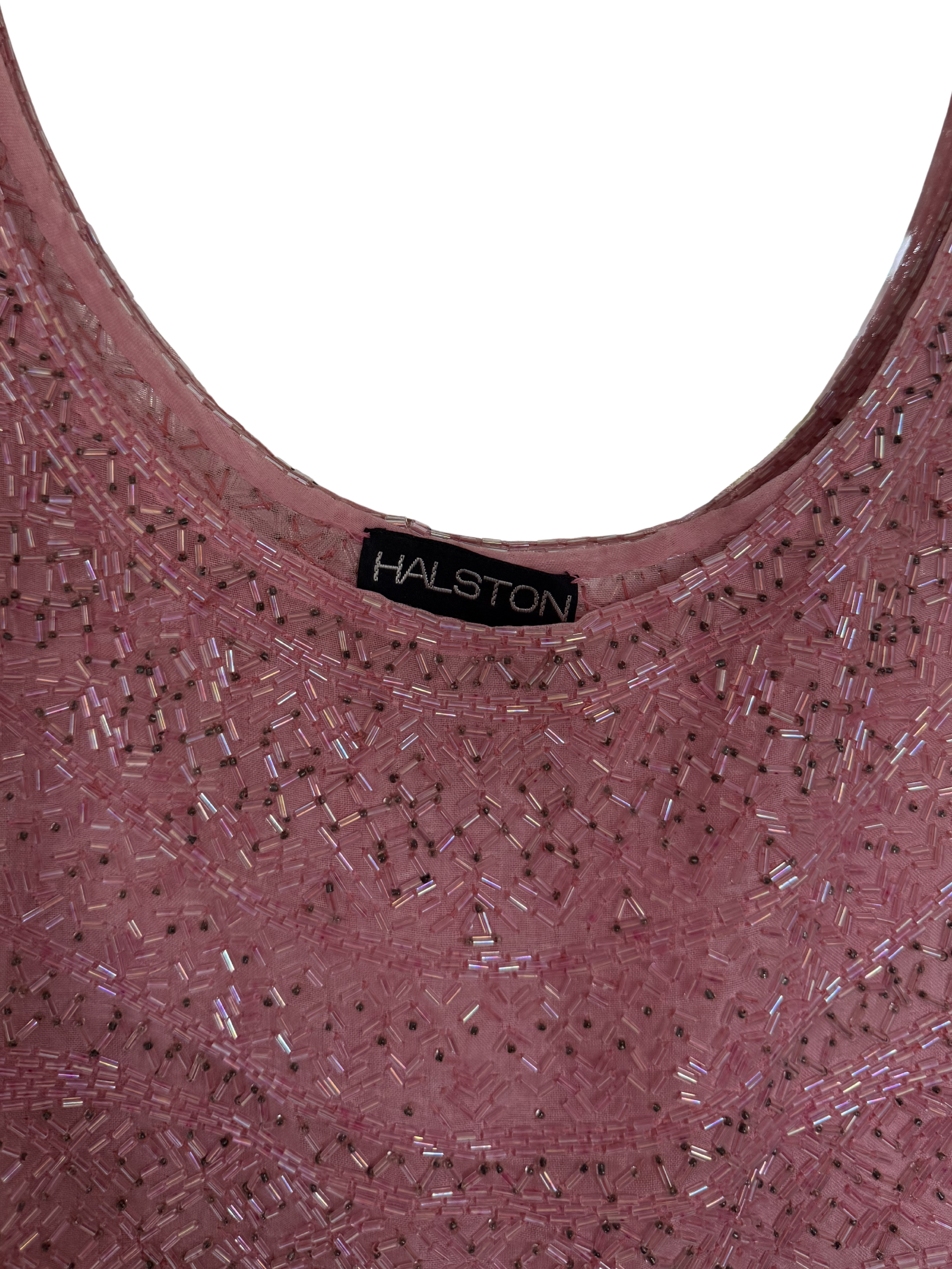 Halston 1970s Beaded Dress