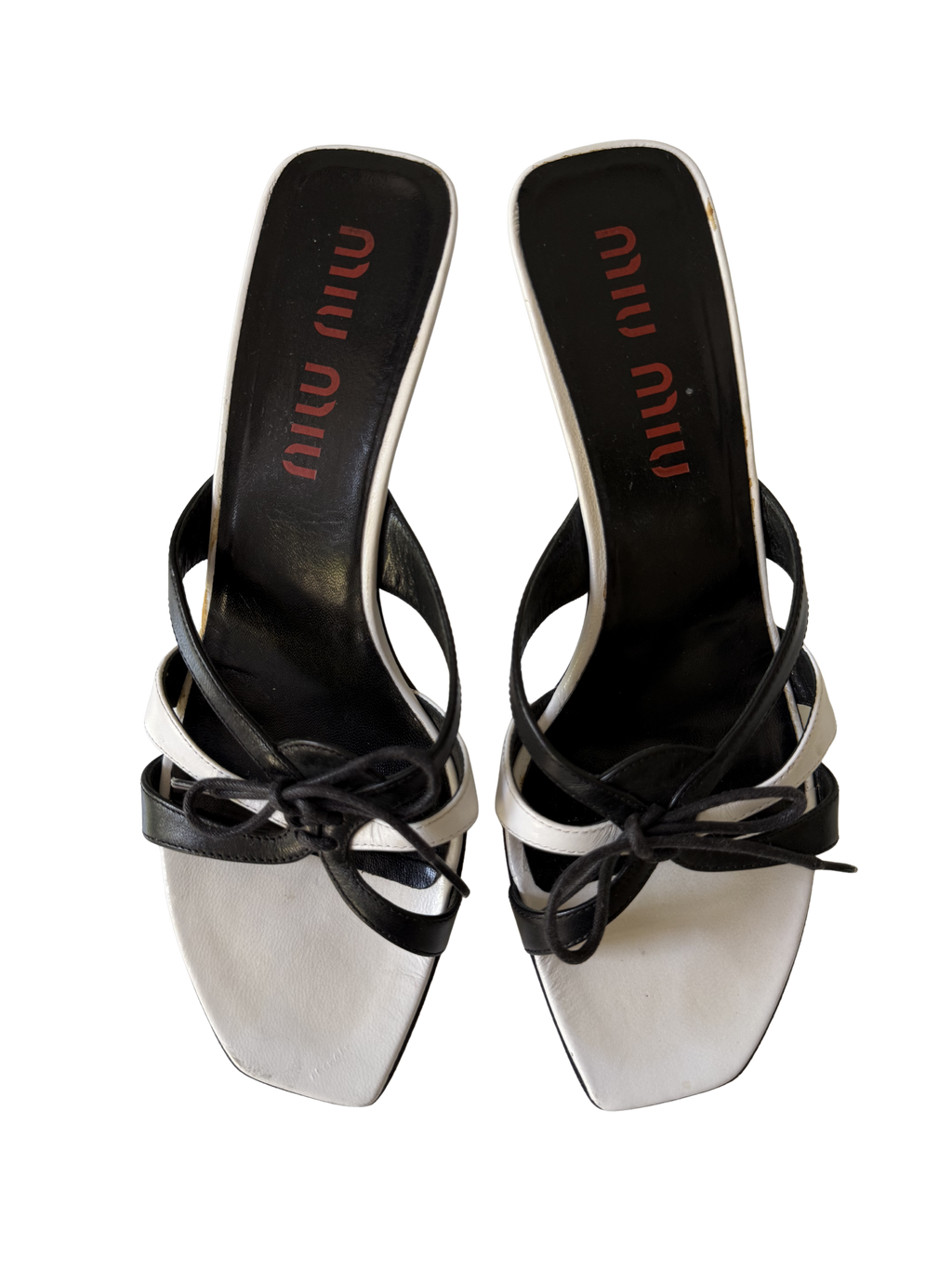 Miu Miu Black and White Kitten Heels