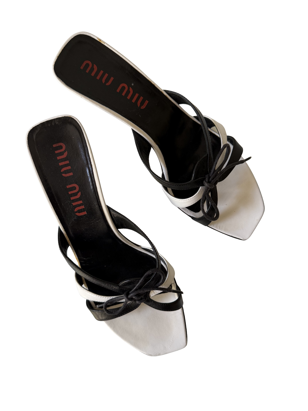 Miu Miu Black and White Kitten Heels