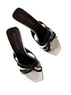 Miu Miu Black and White Kitten Heels