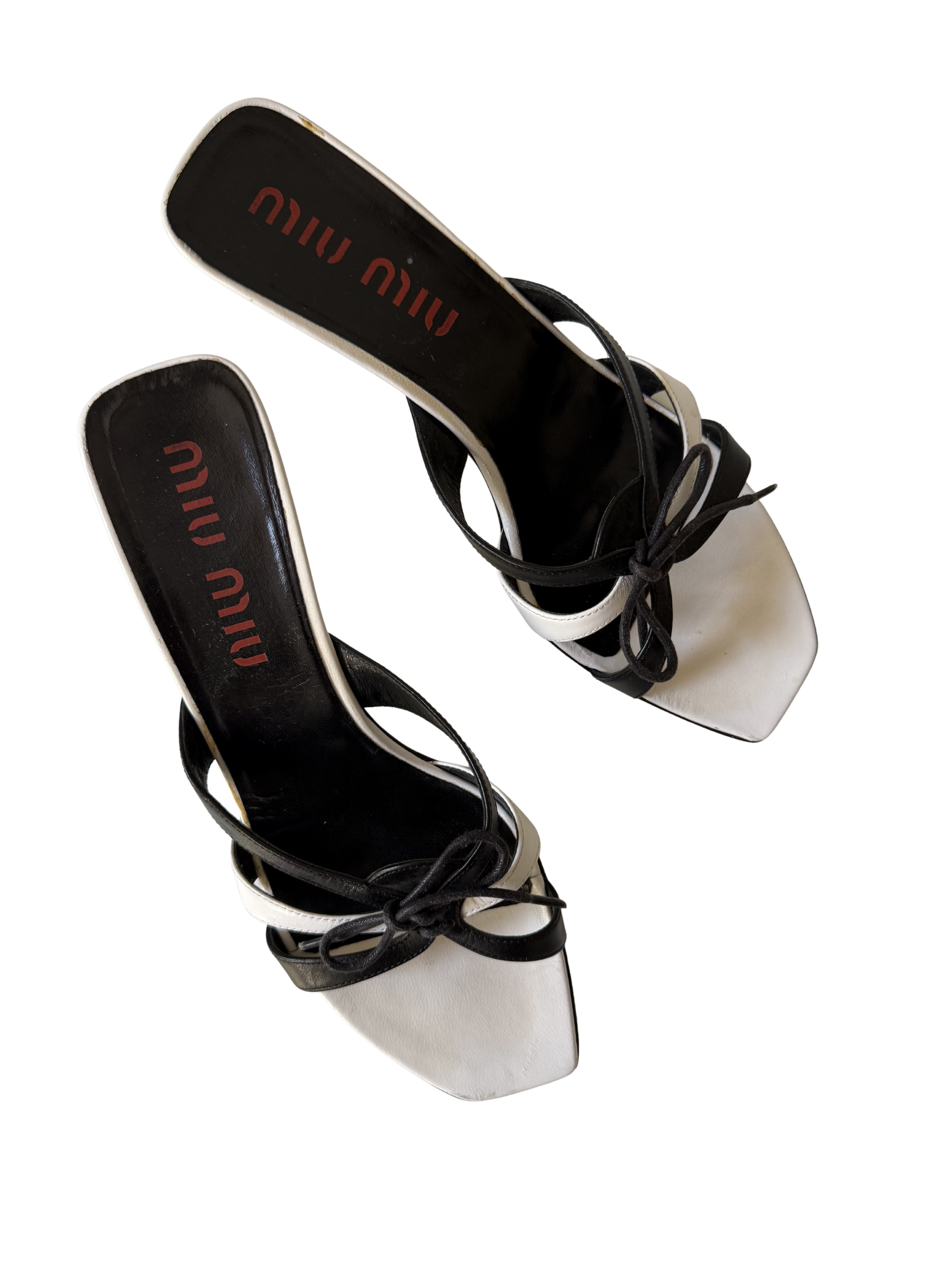 Miu Miu Black and White Kitten Heels