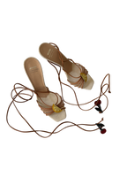 Moschino Fruit Charm Lace Up Heels
