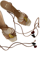 Moschino Fruit Charm Lace Up Heels