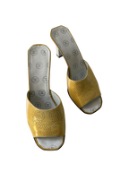 Chanel 2001 Yellow Patent Leather Mules
