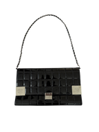 Chanel Black Patent Leather Chocolate Bar Bag