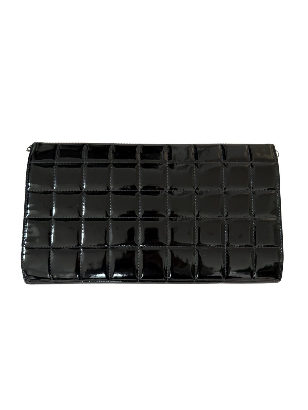 Chanel Black Patent Leather Chocolate Bar Bag