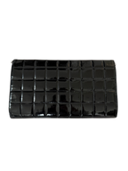 Chanel Black Patent Leather Chocolate Bar Bag