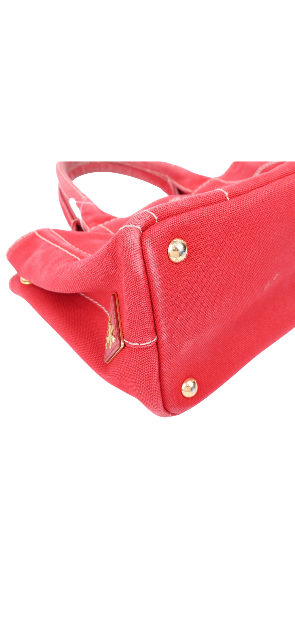Prada Canapa Red Canvas Mini Tote