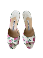 Manolo Blahnik Pink Floral Heels