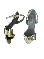 Valentino Gold Bow Slingback Heels