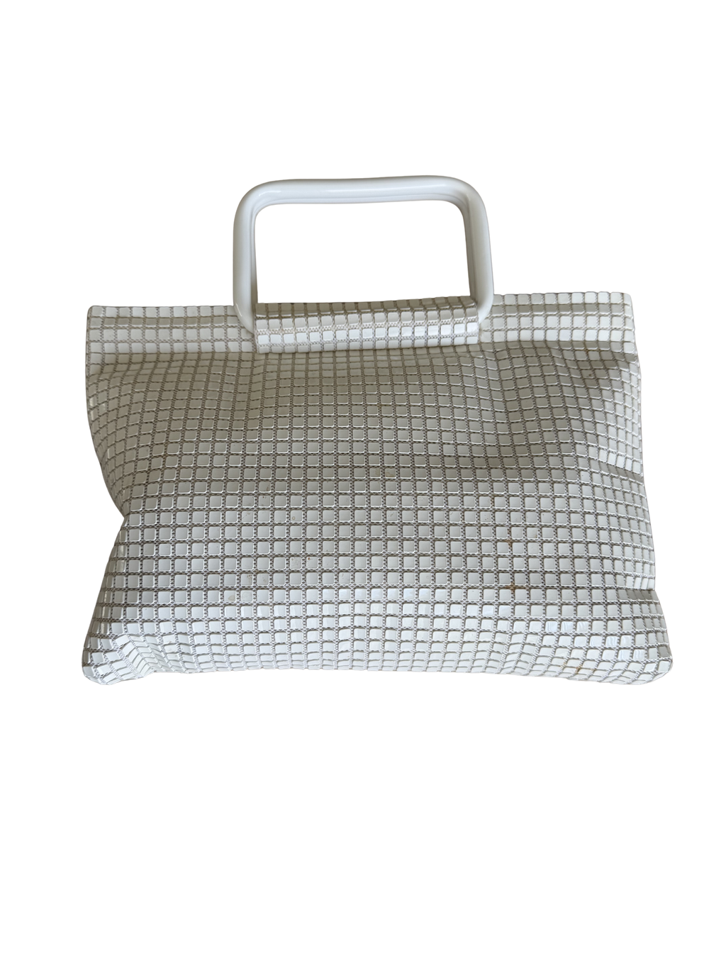 Vintage 1950’s White Beaded and Lacquer Bag