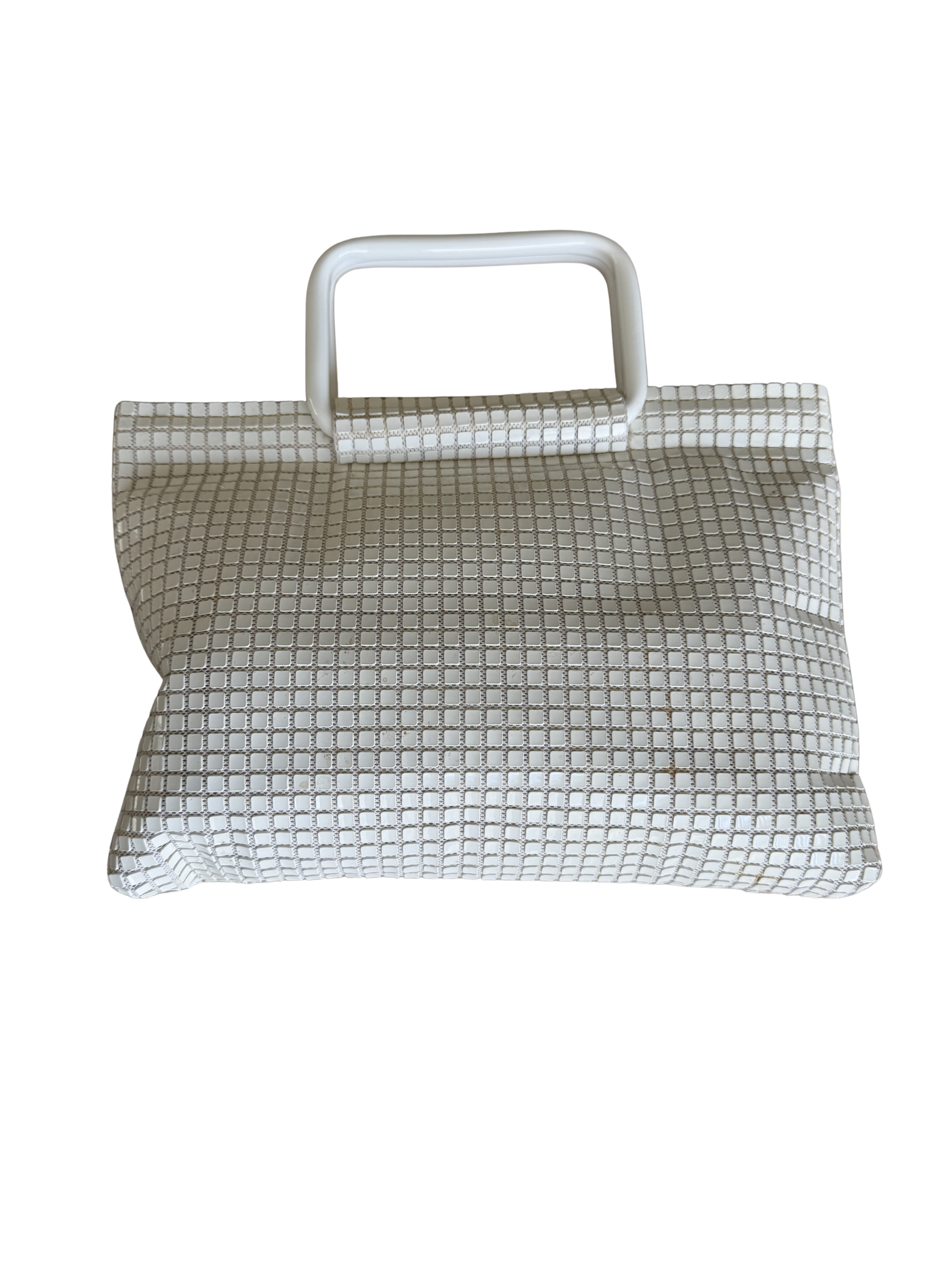 Vintage 1950’s White Beaded and Lacquer Bag