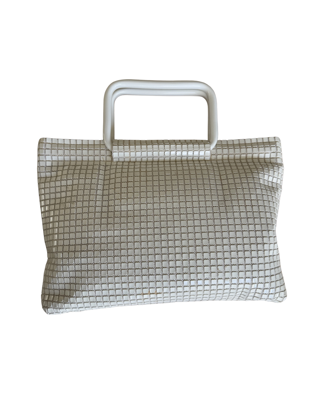 Vintage 1950’s White Beaded and Lacquer Bag