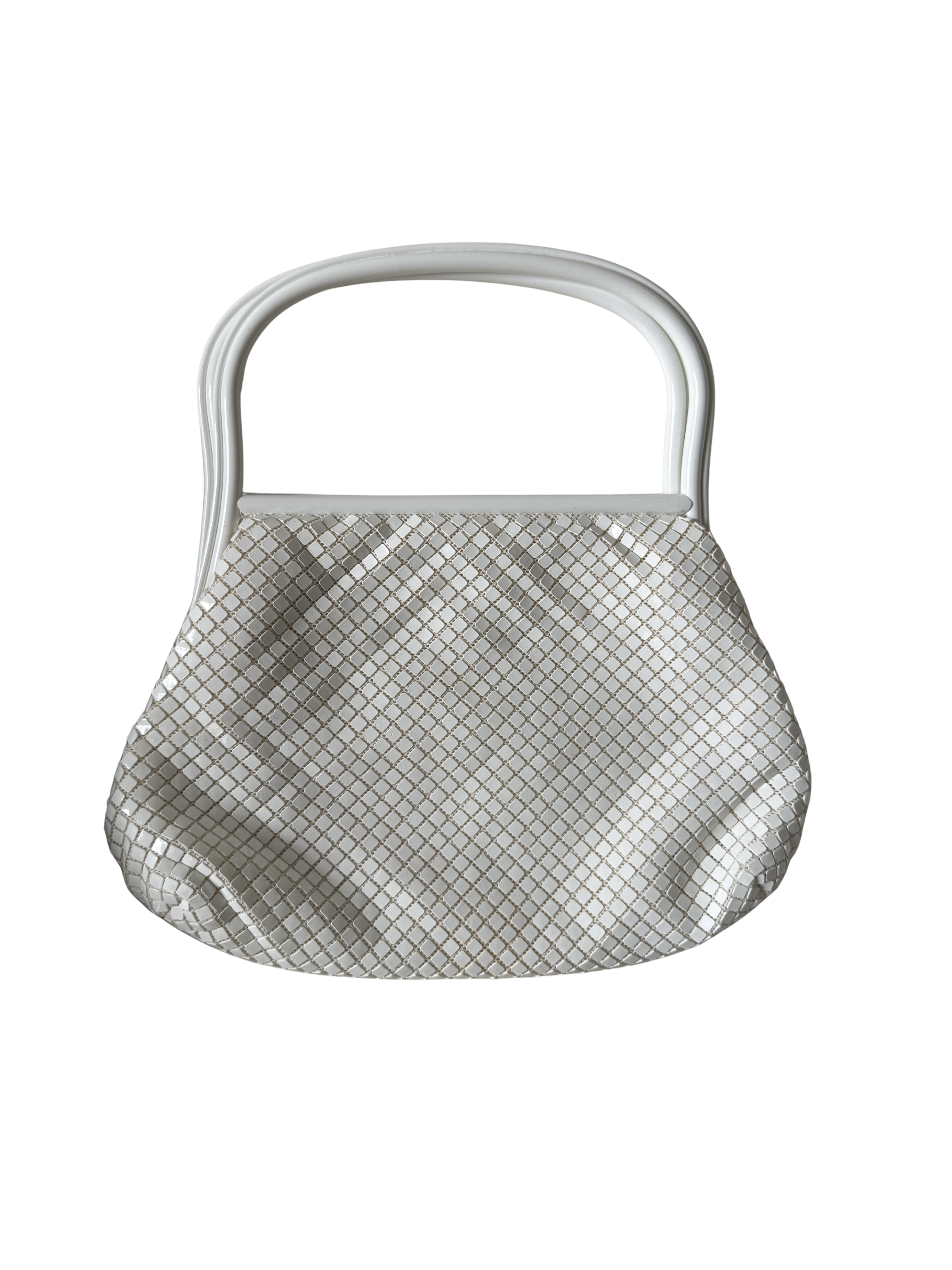Vintage 1950’s White Lacquer Top Handle Bag