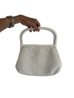 Vintage 1950’s White Lacquer Top Handle Bag