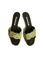 Manolo Blahnik Green Leaf Sandals