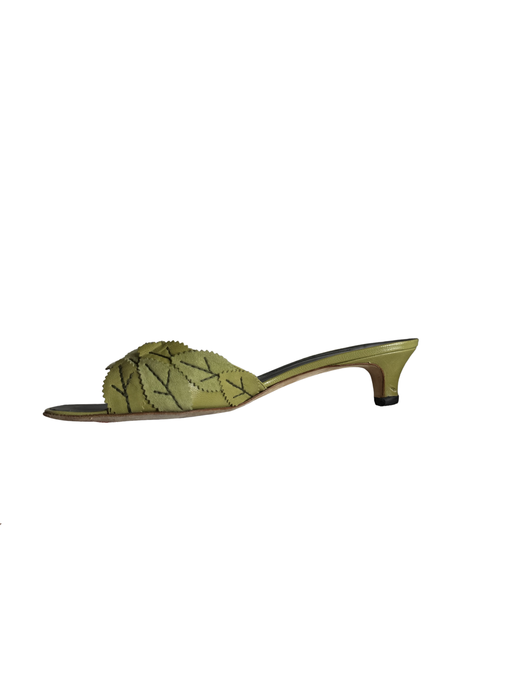 Manolo Blahnik Green Leaf Sandals