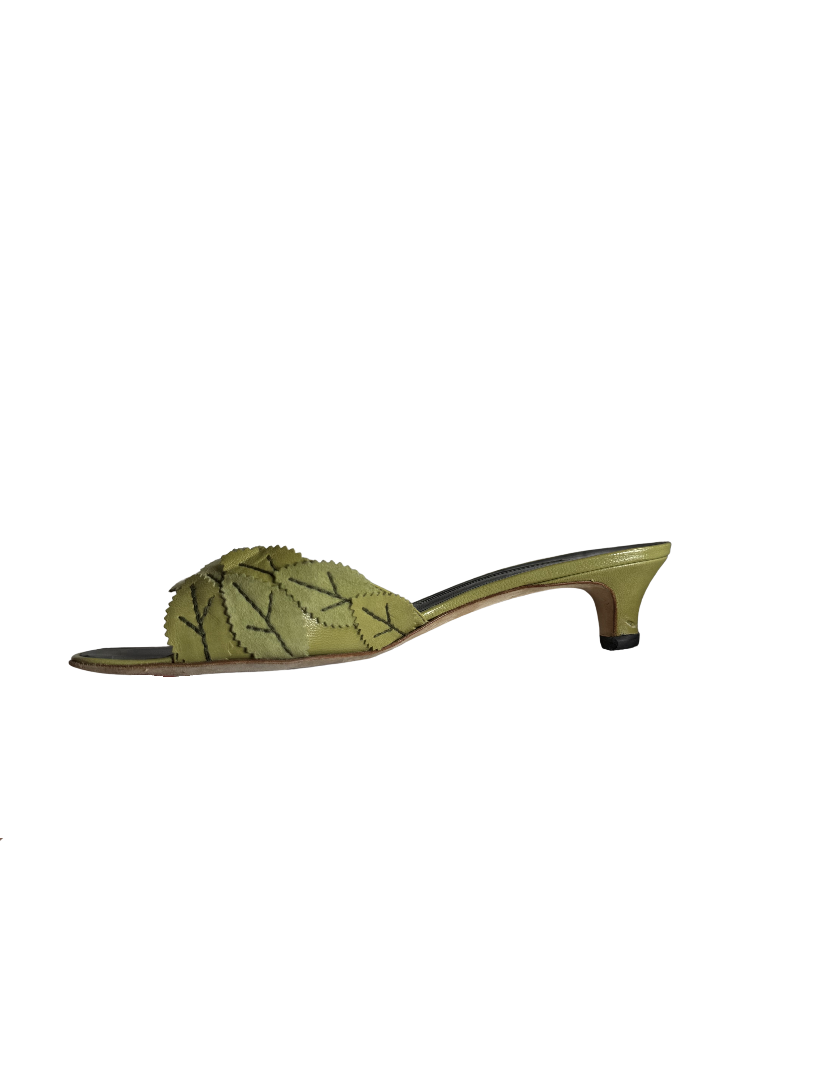 Manolo Blahnik Green Leaf Sandals