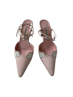 Manolo Blahnik Pink Flower Heels