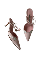 Manolo Blahnik Pink Flower Heels