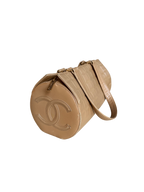 Chanel Beige Quilted Chocolate Bar Bag