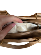 Chanel Beige Quilted Chocolate Bar Bag